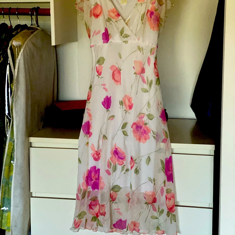 White Floral Summer Dress